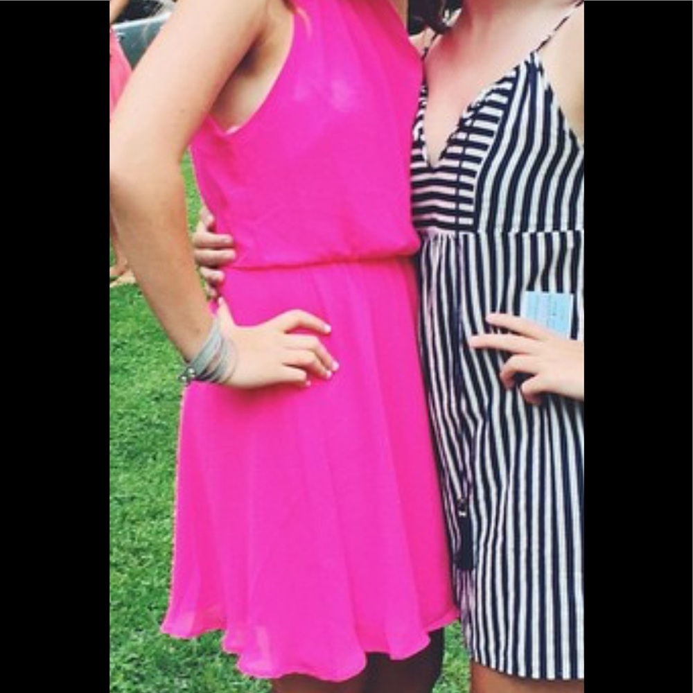 Hot pink dress